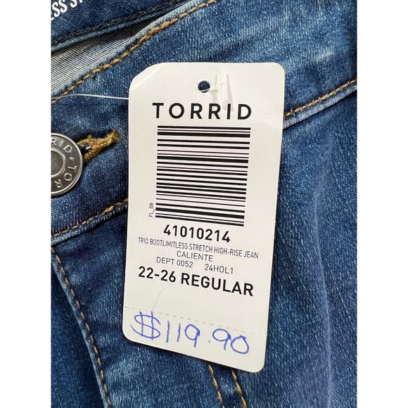 Torrid Jeans Womens 22W 24W 26W Boot TRIO FIT Very Forgiving Bootcut High Rise - Picture 7 of 9